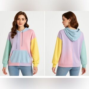 Womens Sweaty Rocks Long Sleeve Floral Print Pullover Hoodie Sweatshirt Tops